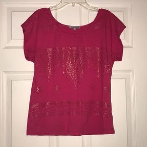 Charlotte Russe pink top w/gold detailing (S)